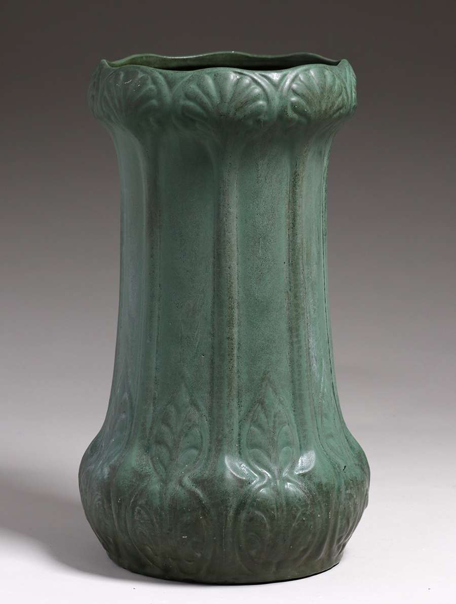 California Historical Design | Weller Matte Green Umbrella Stand
