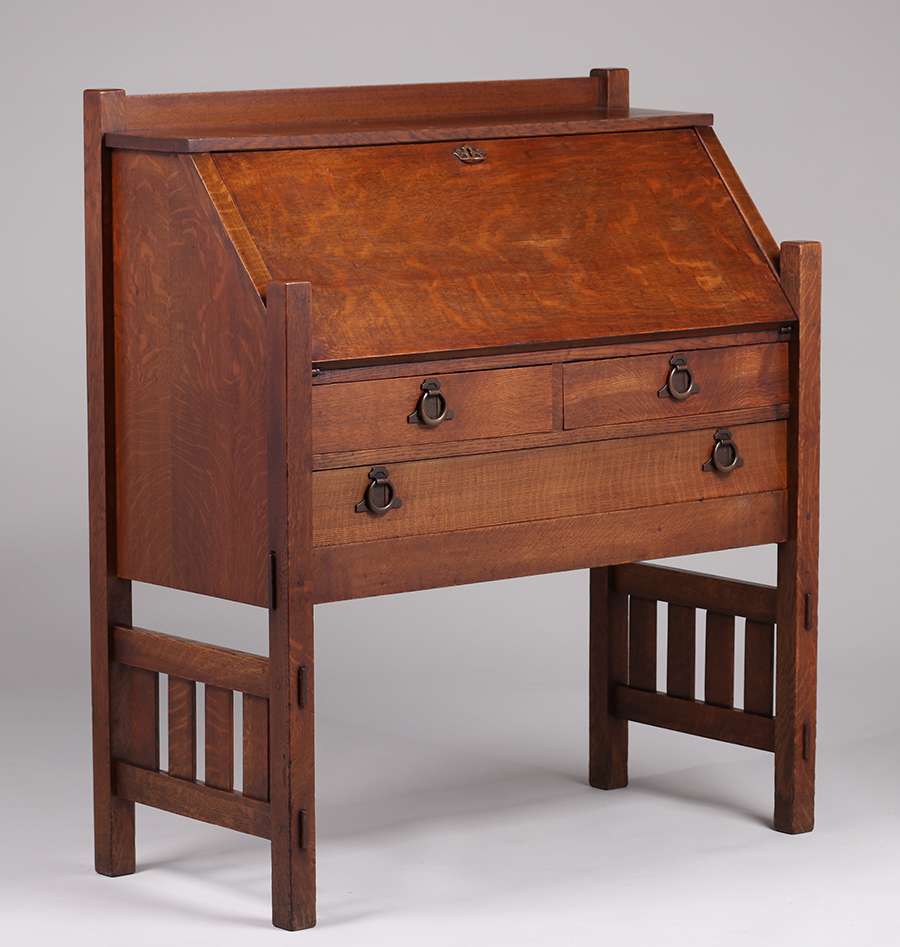 Harden Furniture Co Dropfront Desk c1910 California Historical Design