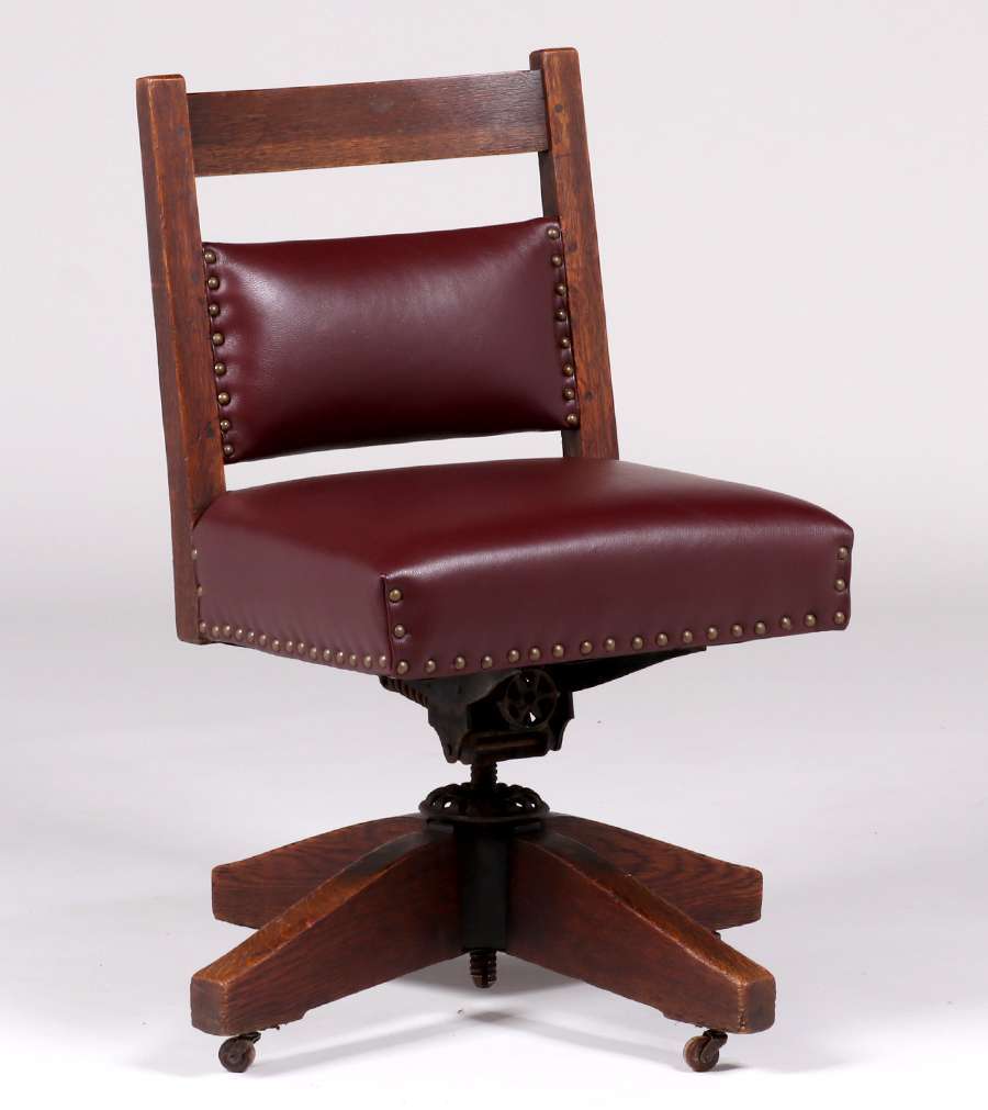 Gustav Stickley Swivel Chair c1910 California Historical Design
