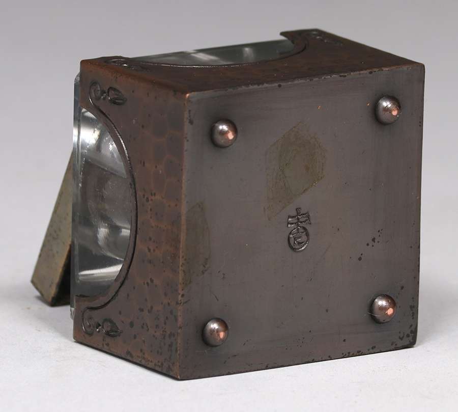 Roycroft Hammered Copper & Glass Square Inkwell c1920s | California ...