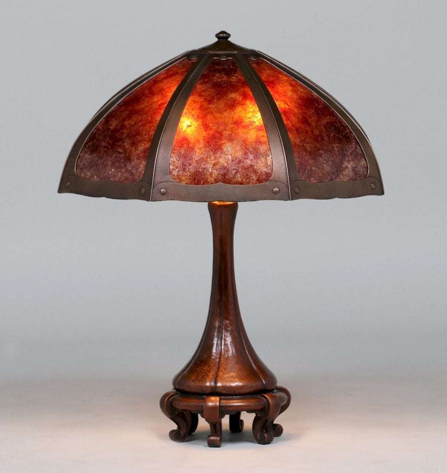 Vormen Advertentie Tegenwerken Handel 8-Panel Mica Lamp c1910 | California Historical Design