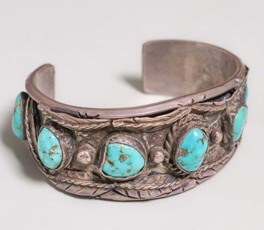 Vintage Morenci Turquoise Cuff - Four Winds Gallery