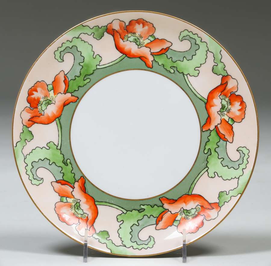 California Historical Design | Arts & Crafts Hand-Decorated Plate c1910