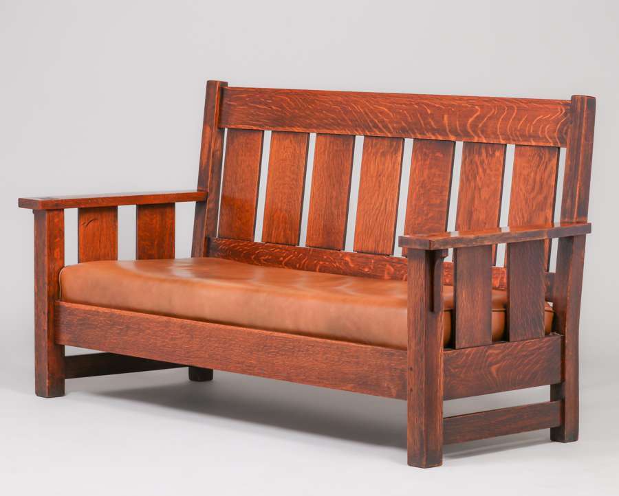 Lifetime Furniture Co Heavy Bench Settle c1910 California Historical