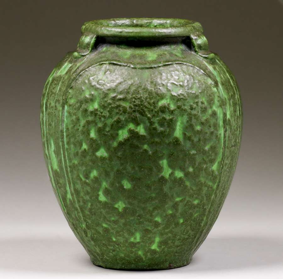 Grueby Pottery Curdled Matte Green Bulbous Vase c1905 | California ...