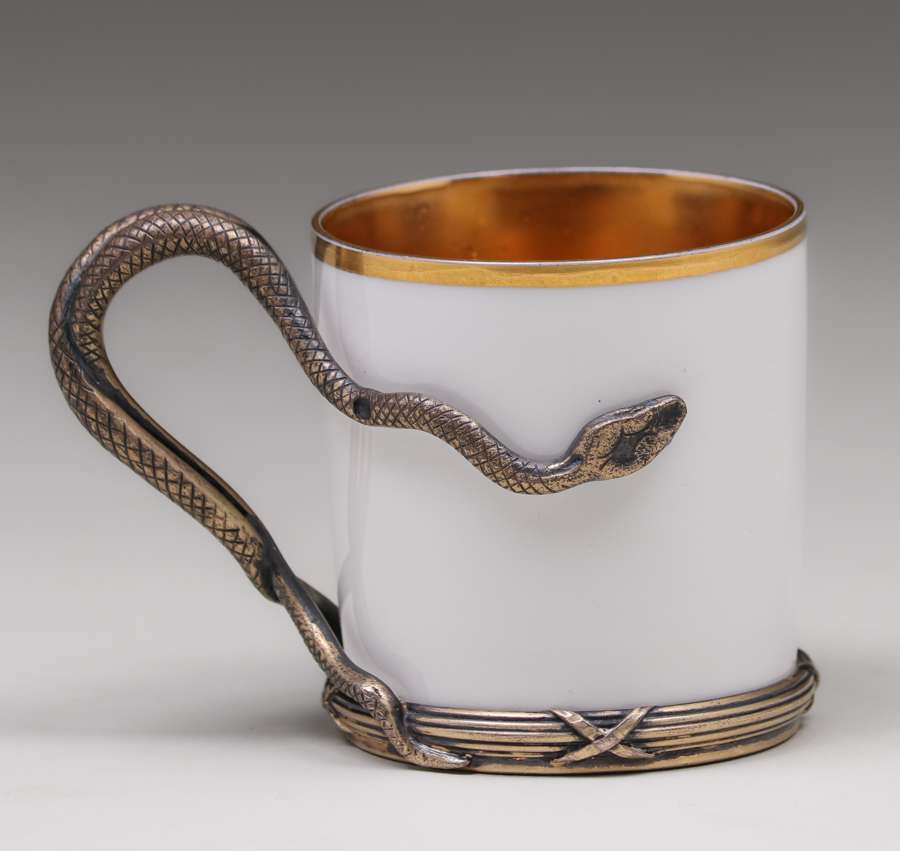 christofle-orfevre-paris-sterling-silver-porcelain-snake-cup-c1905