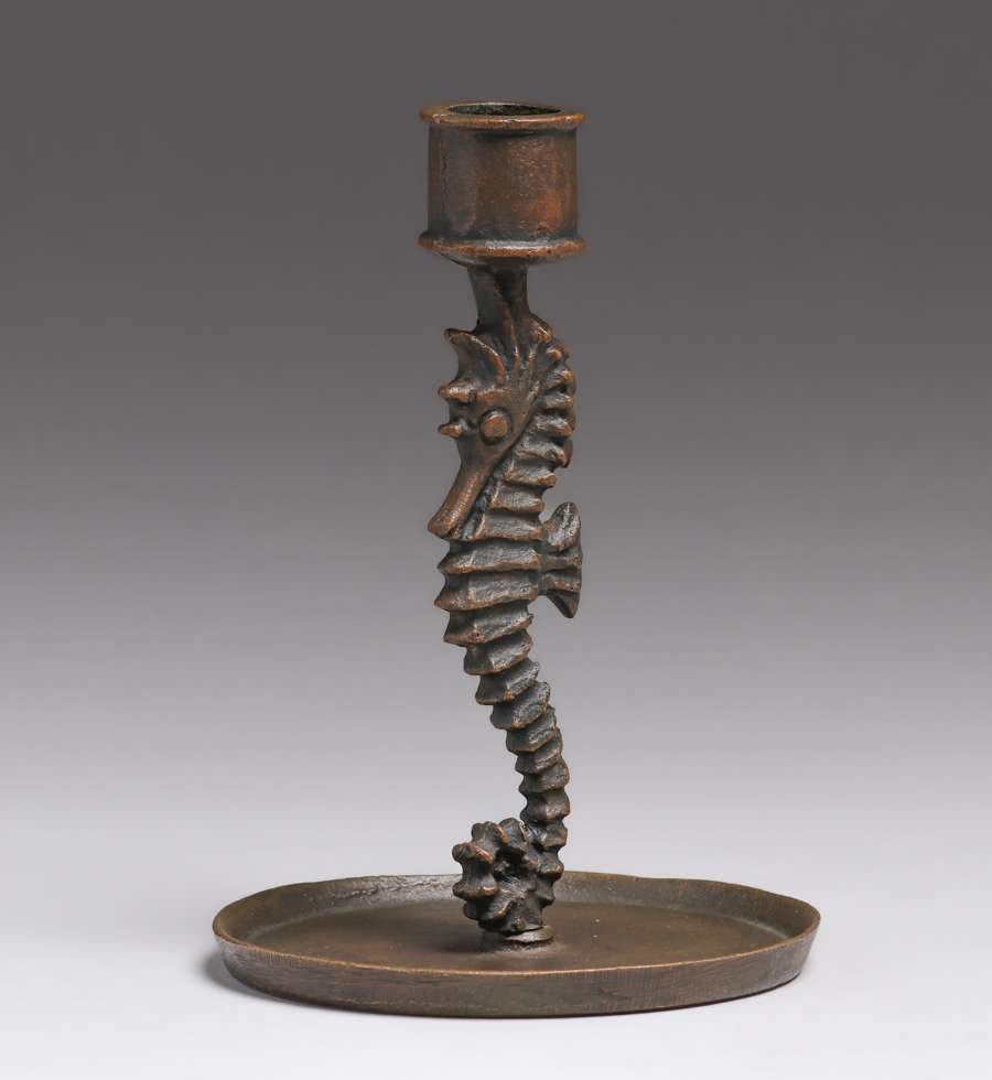 Interessant Over instelling Pamflet E.T. Hurley Bronze Seahorse Candlestick c1920s | California Historical  Design