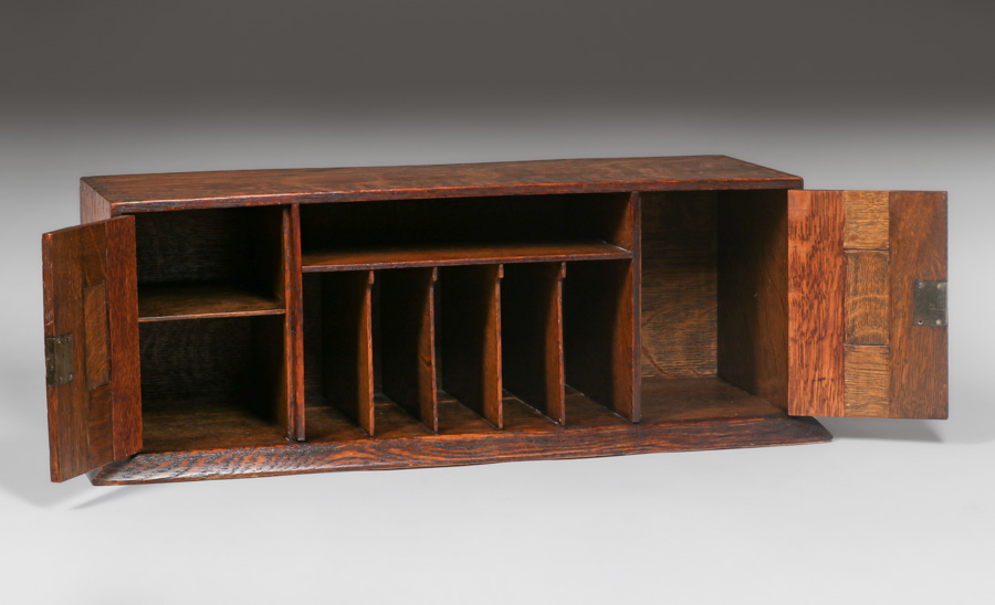 Gustav stickley 92 table top desk organizer c1910 california