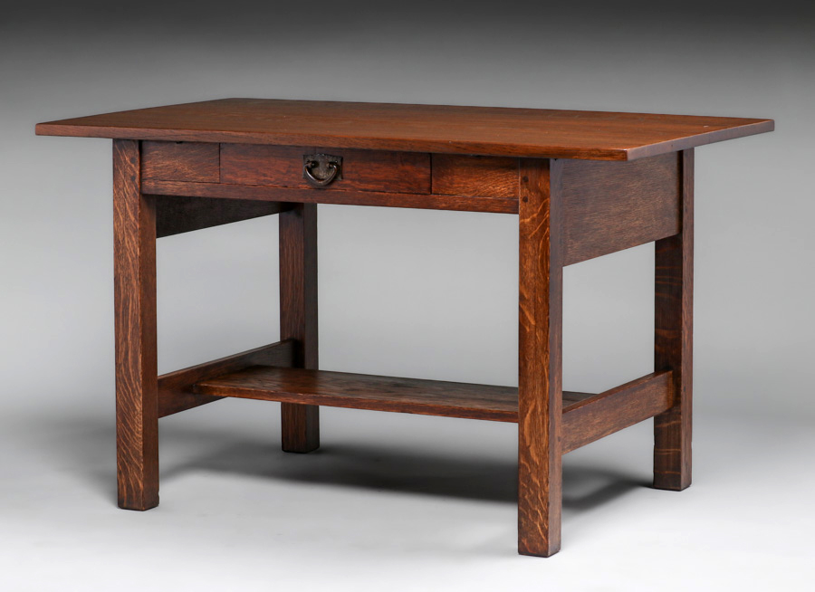 Gustav Stickley 653 One Drawer Library Table c1910 California Historical Design