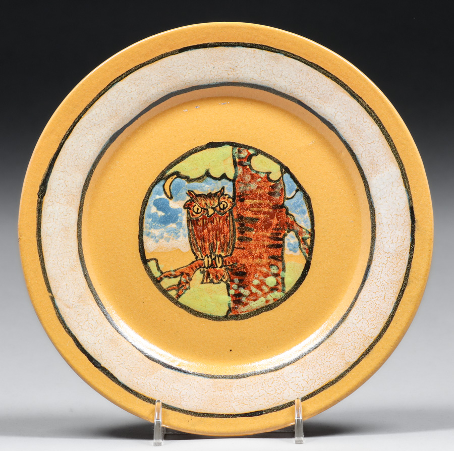 https://www.acstickley.com/wp-content/uploads/2023/10/paul-revere-pottery-moonlit-owl-decorated-plate-c1920s-4.jpg