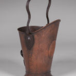 Gustav Stickley #350 Hammered Copper & Iron Coal Scuttle c1910