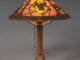 Elizabeth Eaton Burton - Christopher Tornoe Hammered Copper & Mica Lamp c1910