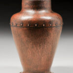 Gustav Stickley 320 Hammered Copper Riveted Vase C1905