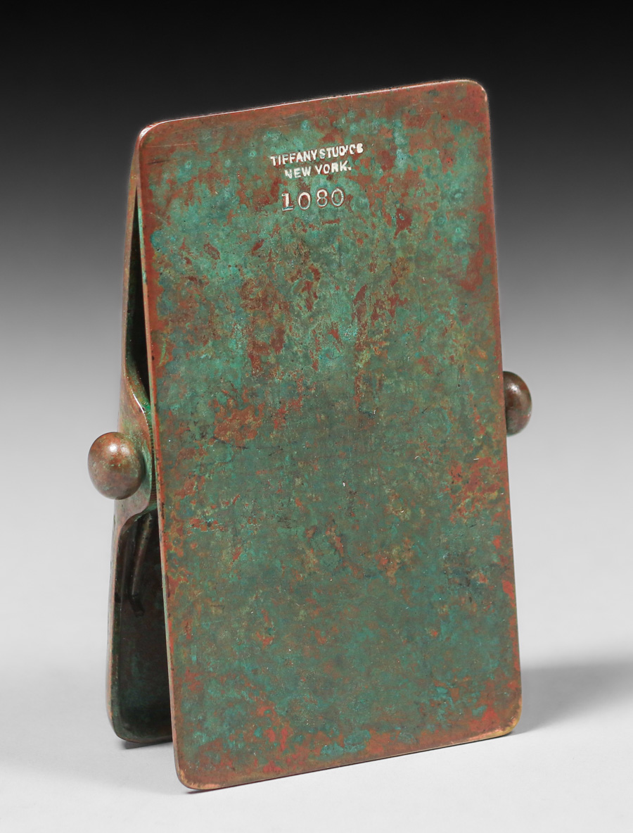 Tiffany Studios #1080 Zodiac Bronze Paper Clip c1910 Tiffany Studios #1080 Zodiac Bronze Paper Clip c1910